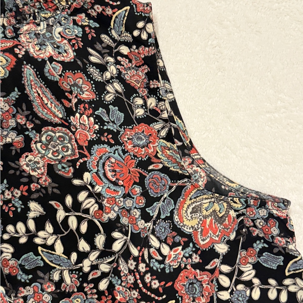 Braeve Sleeveless Floral Top Medium Lightweight Boho Casual Summer sleeveless - Picture 9 of 16